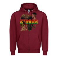 Burgundy strong with glitter Zipper Hoodie - texasbilliewilder