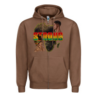 Chestnut strong with glitter Zipper Hoodie - texasbilliewilder