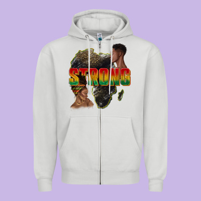 Zipper Hoodie strong with glitter