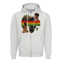 Dove Grey strong with glitter Zipper Hoodie - texasbilliewilder