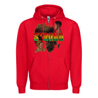 Red strong with glitter Zipper Hoodie - texasbilliewilder
