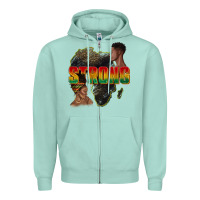 Seafoam strong with glitter Zipper Hoodie - texasbilliewilder