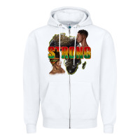 White strong with glitter Zipper Hoodie - texasbilliewilder
