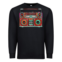 Black Boombox Premium Sweatshirt - FaDigitalArtStudio