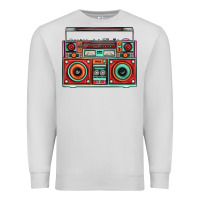 Dove Grey Boombox Premium Sweatshirt - FaDigitalArtStudio
