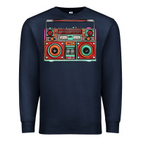 Navy Boombox Premium Sweatshirt - FaDigitalArtStudio