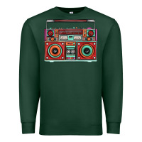 Sports Green Boombox Premium Sweatshirt - FaDigitalArtStudio