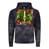Cloud Black beer bottles with golden snow Vintage Hoodie - AdoDesignShop