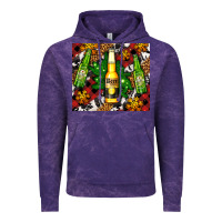 Cloud Purple beer bottles with golden snow Vintage Hoodie - AdoDesignShop