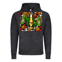 Vintage Black beer bottles with golden snow Vintage Hoodie - AdoDesignShop