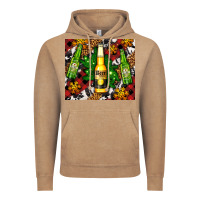 Vintage Coffee beer bottles with golden snow Vintage Hoodie - AdoDesignShop
