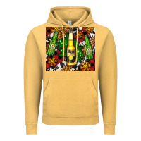 Vintage Mustard beer bottles with golden snow Vintage Hoodie - AdoDesignShop