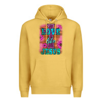 Antique Gold love like jesus Premium Hoodie - BarkalooDesign