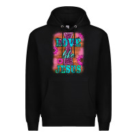 Black love like jesus Premium Hoodie - BarkalooDesign