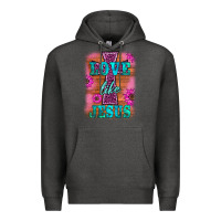 Charcoal Heather love like jesus Premium Hoodie - BarkalooDesign