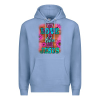 Colony Blue love like jesus Premium Hoodie - BarkalooDesign