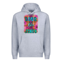 Heather Grey love like jesus Premium Hoodie - BarkalooDesign