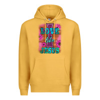 Mustard love like jesus Premium Hoodie - BarkalooDesign