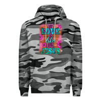 Slate Camo love like jesus Premium Hoodie - BarkalooDesign