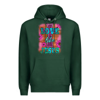 Sports Green love like jesus Premium Hoodie - BarkalooDesign