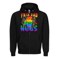 Black free dad hugs Zipper Hoodie - Zillion Design Studio