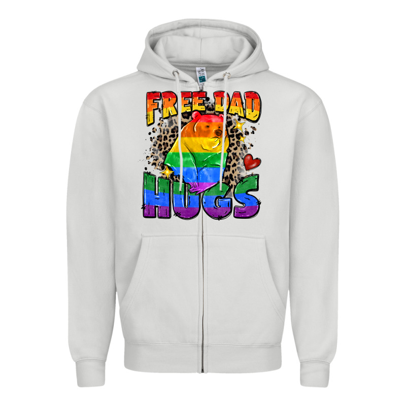 Free Dad Hugs Zipper Hoodie by Zillion Design Studio | Teevron