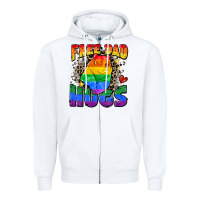 White free dad hugs Zipper Hoodie - Zillion Design Studio