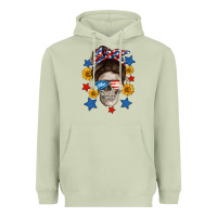 Matcha American mom skull Heavyweight Hoodie - Neo Western