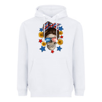 White American mom skull Heavyweight Hoodie - Neo Western