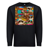 Western Sunflower Bucket Cow Seamless Pattern Premium Sweatshirt | Teevron