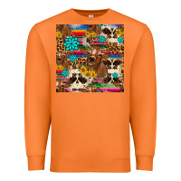 Carrot western sunflower bucket cow seamless pattern Premium Sweatshirt - HRA Design Shop