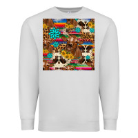 Dove Grey western sunflower bucket cow seamless pattern Premium Sweatshirt - HRA Design Shop