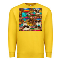 Lemon western sunflower bucket cow seamless pattern Premium Sweatshirt - HRA Design Shop