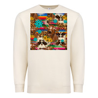 Sandshell western sunflower bucket cow seamless pattern Premium Sweatshirt - HRA Design Shop