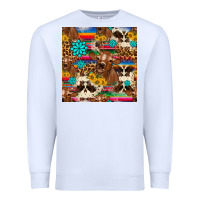White western sunflower bucket cow seamless pattern Premium Sweatshirt - HRA Design Shop