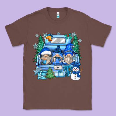 Classic Tee snowman gnome truck