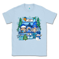 Dusty Blue snowman gnome truck Classic Tee - Zillion Design Studio