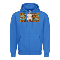 True Royal Heifer With Sunflower And Serape Zipper Hoodie - RanaPortraitStore