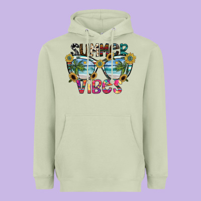 Summer Vibes Heavyweight Hoodie Designed By Sublimationcraftshop