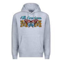 Heather Grey all american mom american flag butterfly Premium Hoodie - LillyAllenDesigns