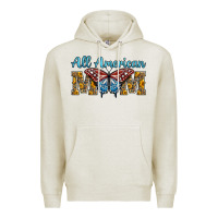 Oatmeal Heather all american mom american flag butterfly Premium Hoodie - LillyAllenDesigns