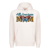 Pale Pink all american mom american flag butterfly Premium Hoodie - LillyAllenDesigns