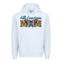 White all american mom american flag butterfly Premium Hoodie - LillyAllenDesigns