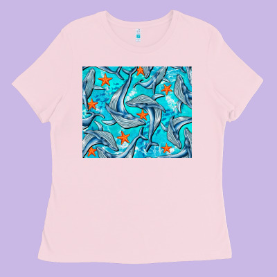 Humpback Whale Mousepad Ladies Tee Designed By Barkaloodesign