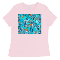 Bubblegum Pink humpback whale mousepad Ladies Tee - BarkalooDesign