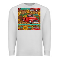 Dove Grey western farm truck seamless pattern Premium Sweatshirt - HRA Design Shop