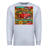 Heather Grey western farm truck seamless pattern Premium Sweatshirt - HRA Design Shop