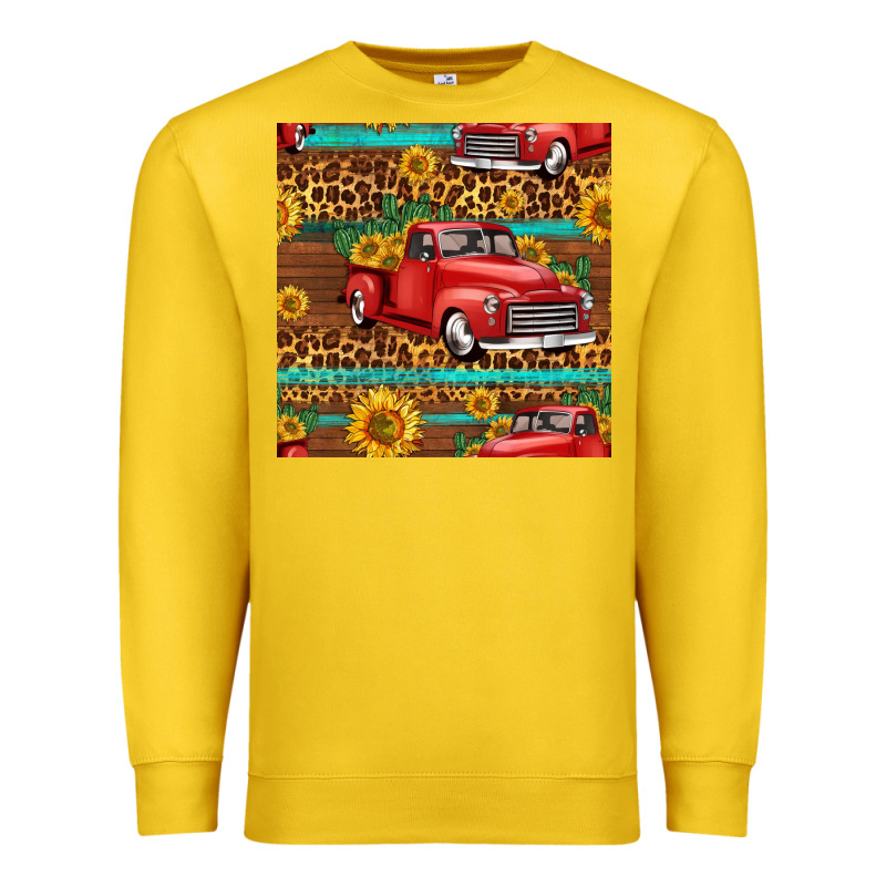 Western Farm Truck Seamless Pattern Premium Sweatshirt by HRA Design Shop | Teevron