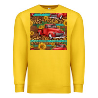 Lemon western farm truck seamless pattern Premium Sweatshirt - HRA Design Shop