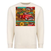 Sandshell western farm truck seamless pattern Premium Sweatshirt - HRA Design Shop